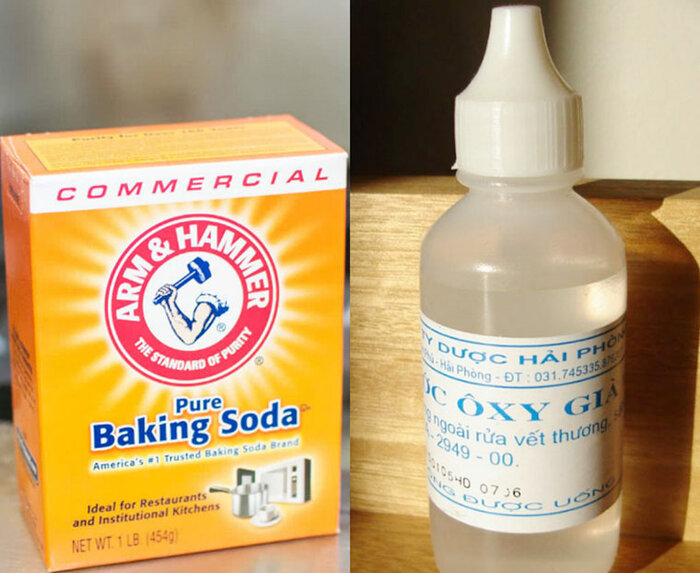 Khắc phục nguyên nhân răng ố vàng bằng baking soda và oxy già